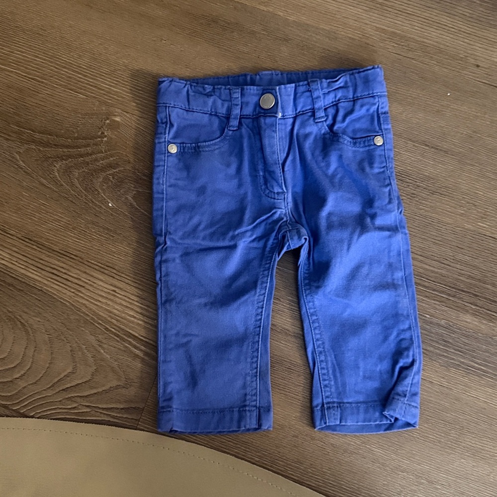 Jacadi baby blueberry blue long pants size 6 months